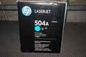 New Sealed Genuine OEM HP LaserJet 504A Cyan Toner