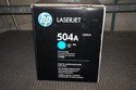 New Sealed Genuine OEM HP LaserJet 504A Cyan Toner