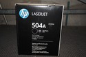 New Sealed Genuine OEM HP LaserJet 504A Black Tone