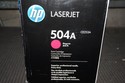 New Sealed Genuine OEM HP LaserJet 504A Magenta To
