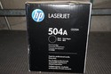New Sealed Genuine OEM HP LaserJet 504A Black Tone