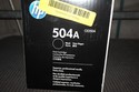 New Sealed Genuine OEM HP LaserJet 504A Black Tone