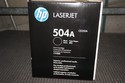 New Sealed Genuine OEM HP LaserJet 504A Black Tone