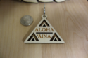 Laser Cut Wood Aloha 'Aina Key Chain Mauna Kea Woo