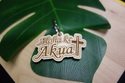 Laser Cut Wood Aloha Ke Akua Key Chain Wooden Etch