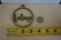 Laser Cut BELIEVE Wooden Christmas Ornament Holida