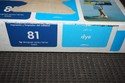 New Ugly Box Genuine OEM HP 81 DesignJet Cyan Dye 