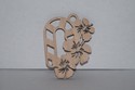 Laser Cut CANDY CANE Triple HIBISCUS Wooden Christ