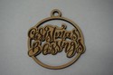 Laser Cut Christmas Blessings Cursive Wooden Chris