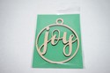 Laser Cut CHRISTMAS JOY Cursive Wooden Holiday Orn