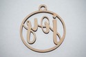 Laser Cut CHRISTMAS JOY Cursive Wooden Holiday Orn