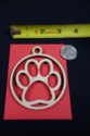 Laser Cut DOG PAW Dog Lover Gift Wooden Holiday Or