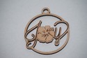 Laser Cut JOY Hibiscus Flower Cursive Wooden Chris