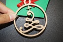 Laser Cut CHRISTMAS TREE Swirl Wooden Ornament Kee