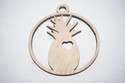 Laser Cut Pineapple Heart Cut Out Wooden Holiday O