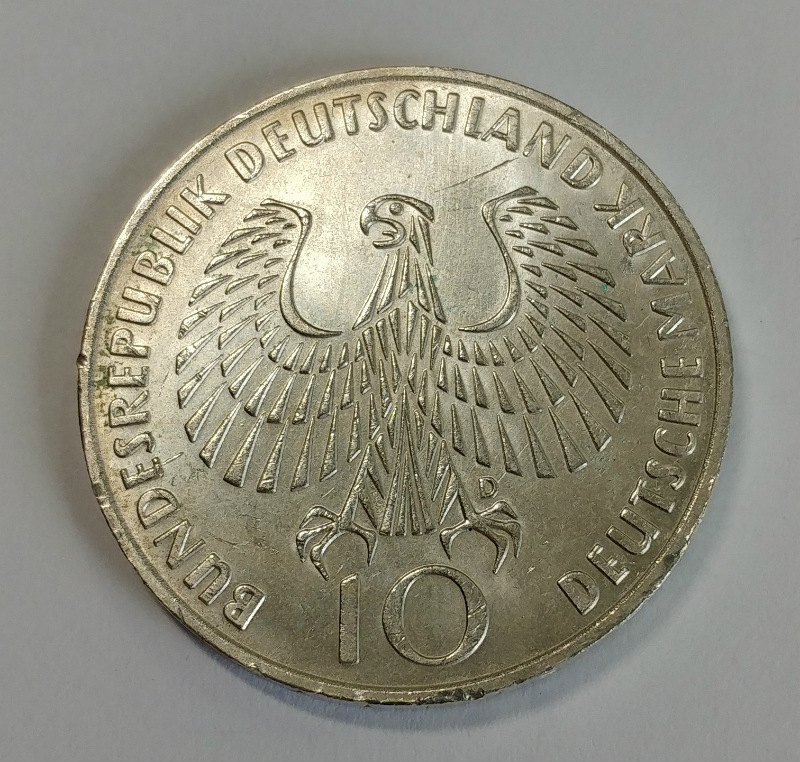 1972 D Olympic Germany 10 Mark Uncirculated 625 Silver Coin Ebay