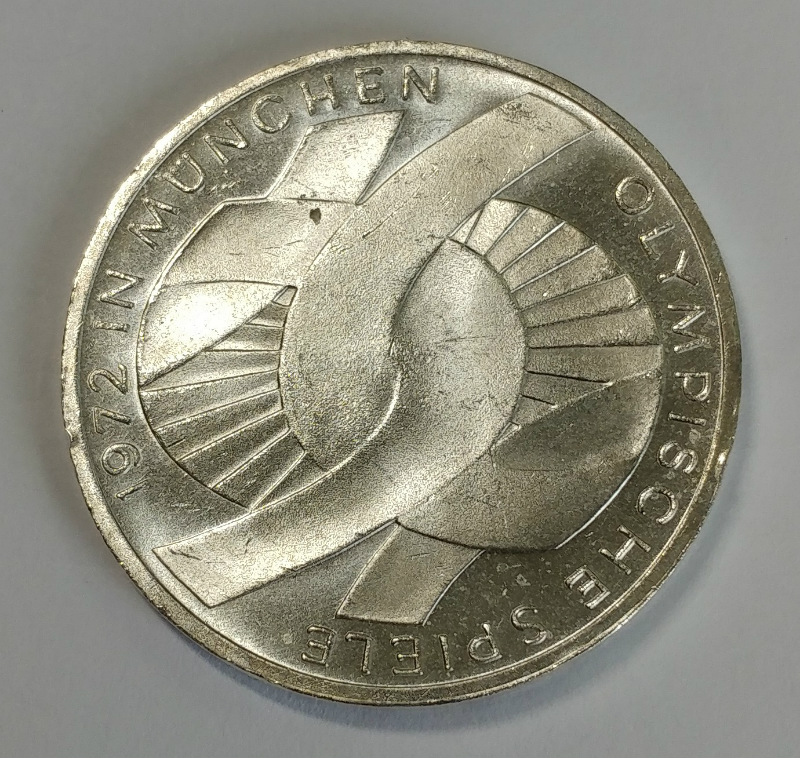 1972 G Olympic Germany 10 Mark Uncirculated 625 Silver Coin A Ebay