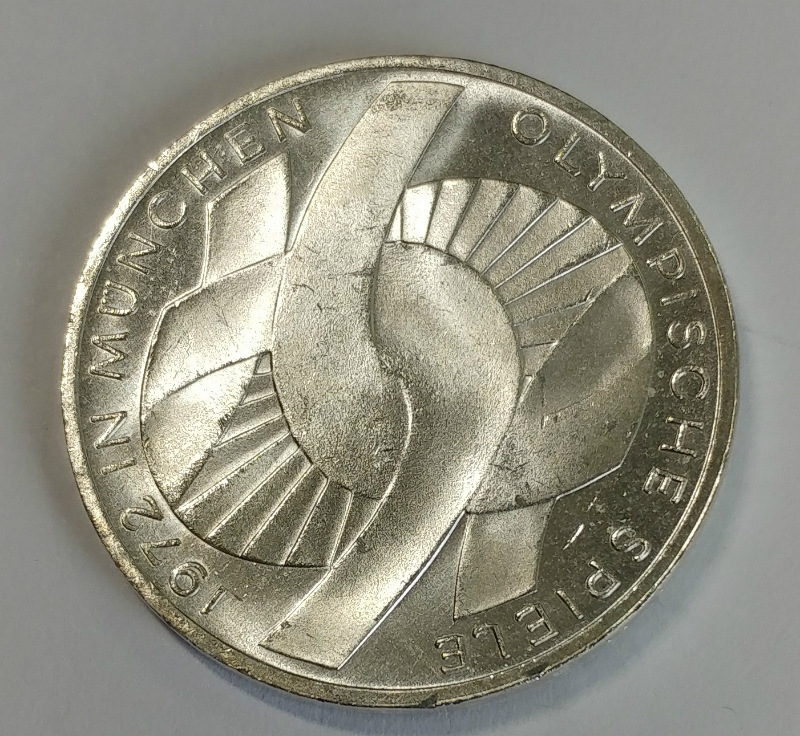 1972 G Olympic Germany 10 Mark Uncirculated 625 Silver Coin B Ebay