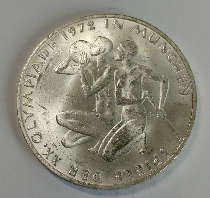 1972 J Olympic Germany 10 Mark Uncirculated 625 Silver Coin B Ebay