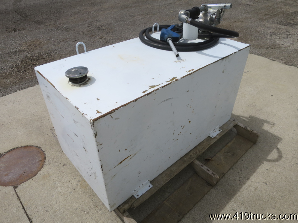 STEEL DIESEL FUEL TANK BED AUXILIARY 100 GALLON WITH GSI 12 VOLT PUMP