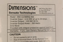 DIMENSIONS DSI-12/300NQ 12VOLT TO 120 VOLT 60 HERT