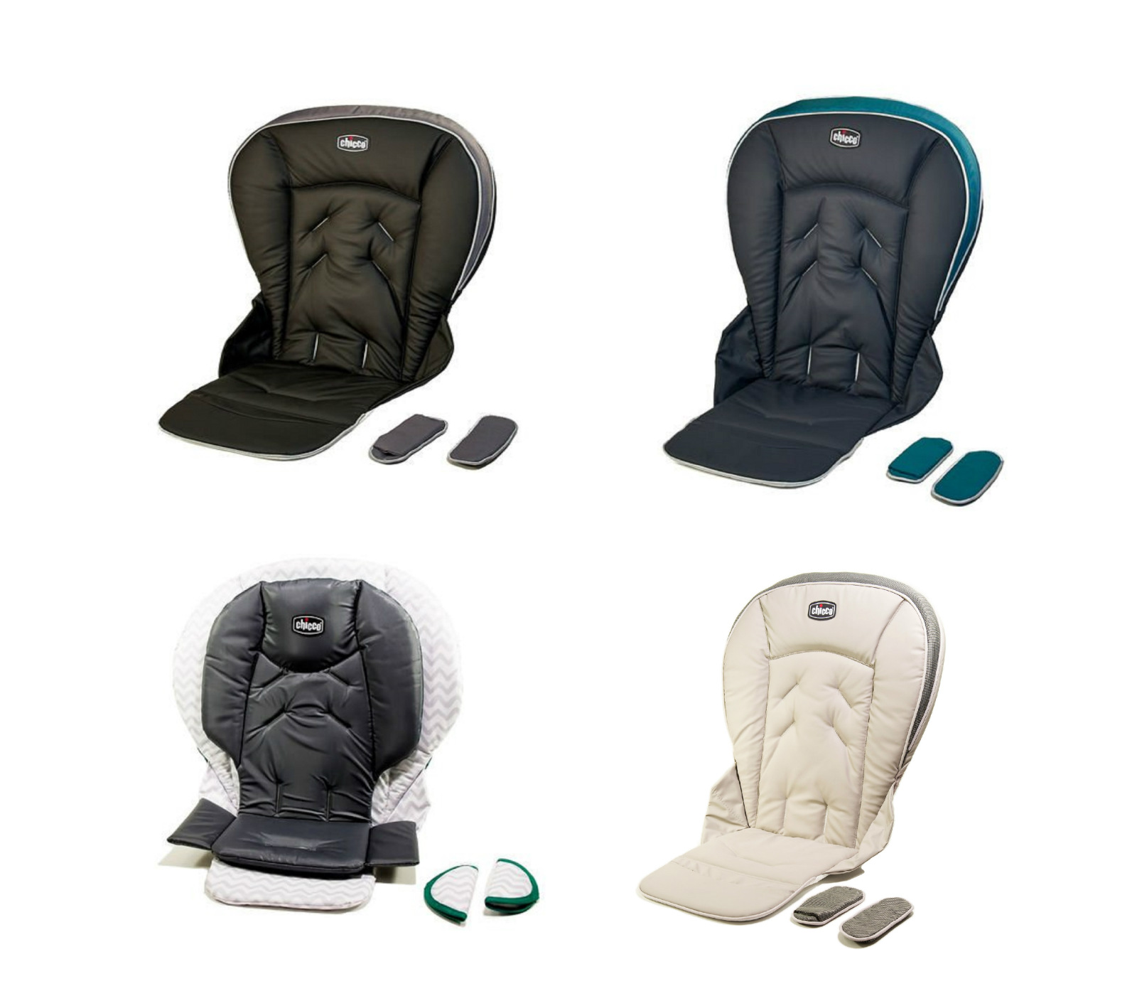 Chicco Polly 13 Trona Reemplazo Cojín Del Asiento Y Almohadillas De Chicco Polly 13 Highchair Replacement Seat Cushion And Harness Shoulder Pads
