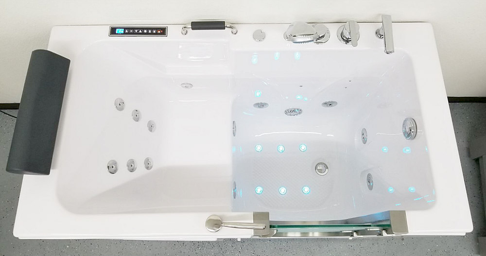 56" WALK IN BATHTUB WHIRLPOOL JETTED Hydrotherapy Massage Air Jets
