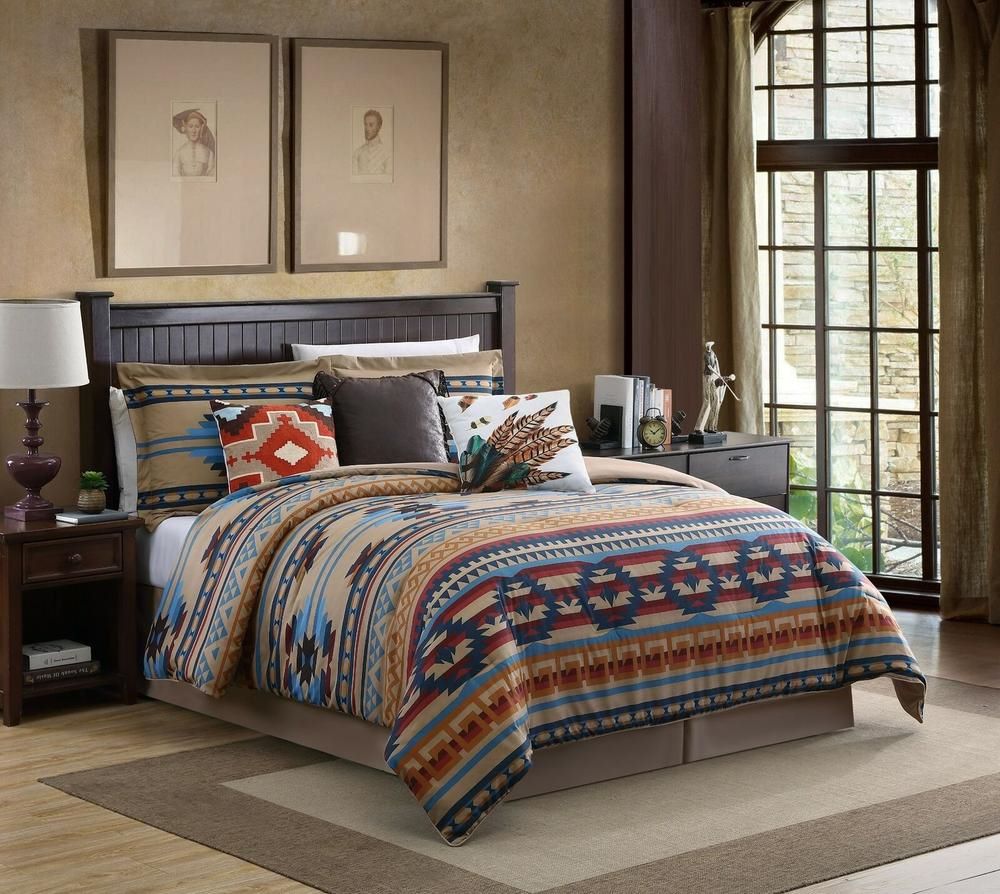 Decorate With Daria CAL KING COMFORTER 7 Pc SET Southwestern Tribal