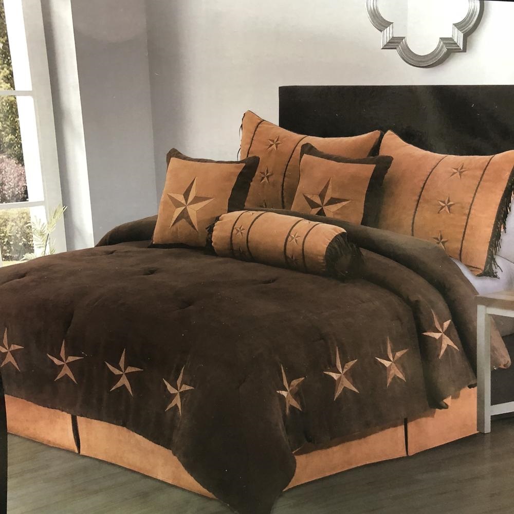 Decorate With Daria KING COMFORTER 7 Pc SET Rustic Camel Brown