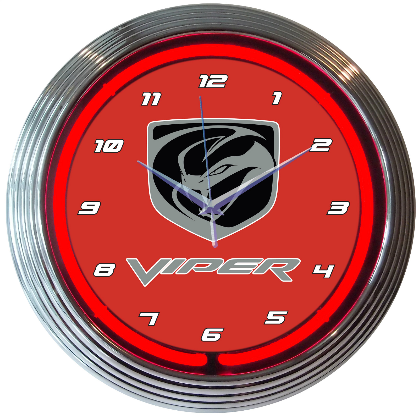 Decorate With Daria Dodge Viper Logo Red 15 Neon Wall Clock Dodge Viper Logo Red