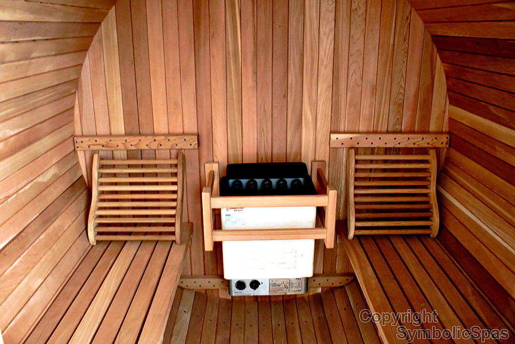 4 PERSON OUTDOOR 6' BARREL STEAM SAUNA 6KW Wet Dry Heat Pine Wood Lava ...