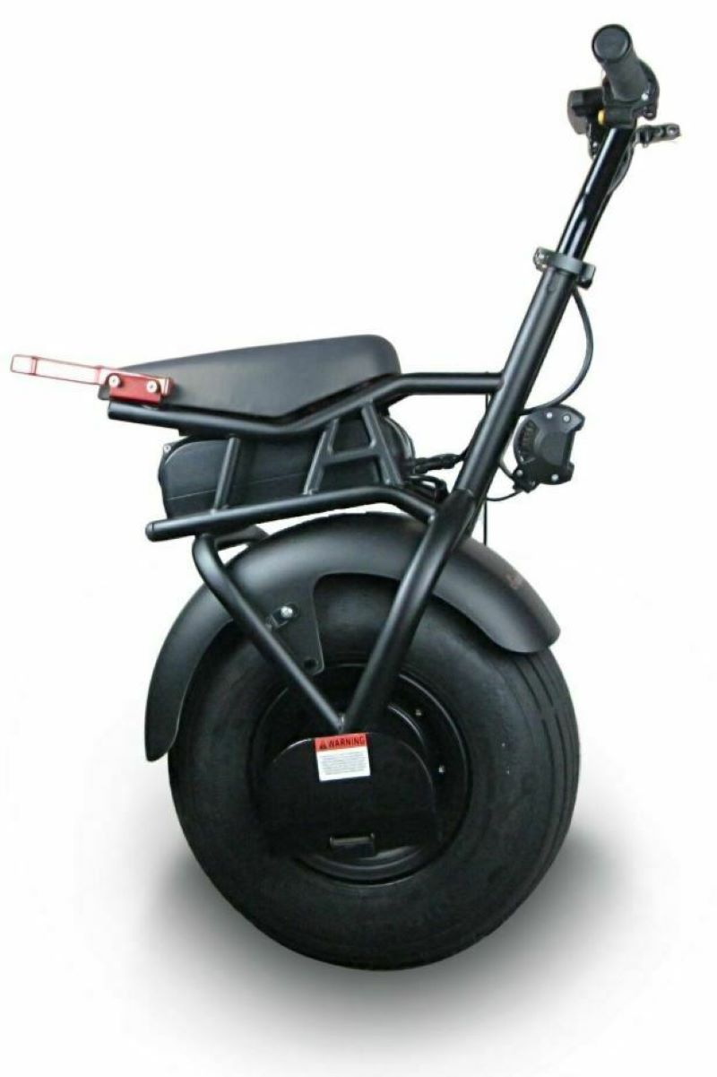 Electric Unicycle Scooter Black One Big Wheel Fat Tire 1000W 7AH