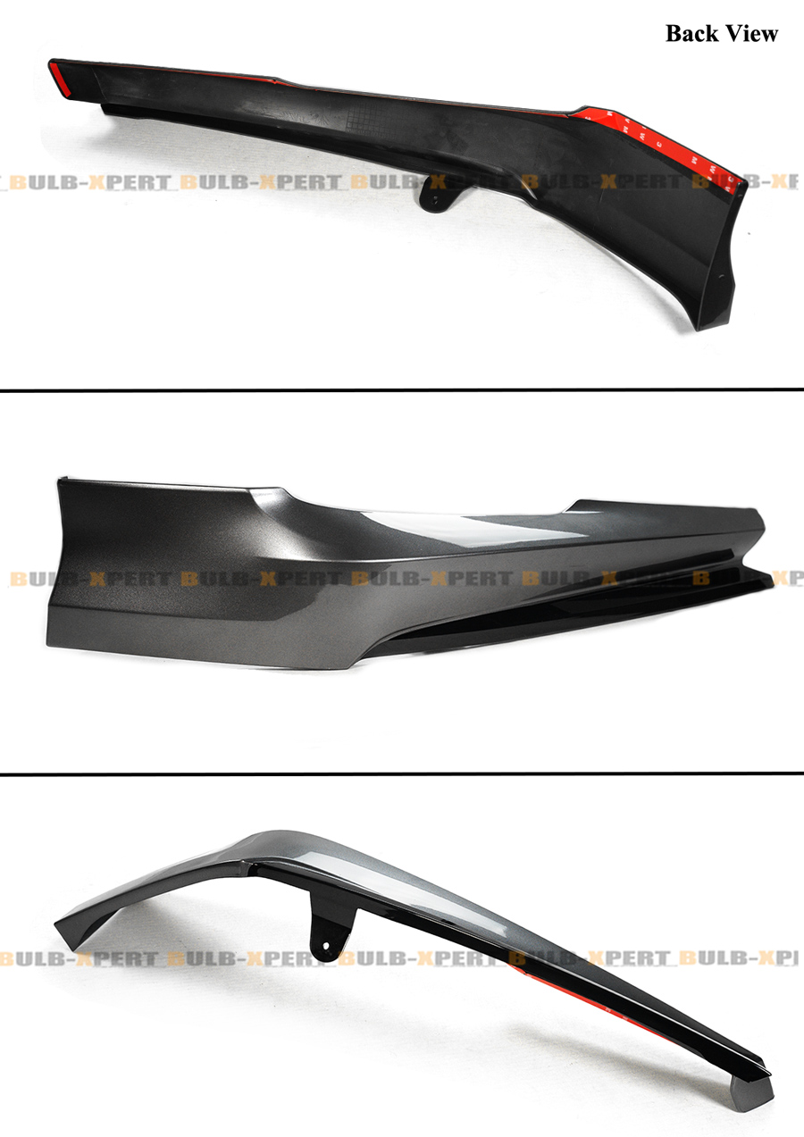 Akasaka Style Front Bumper Lip Splitter Kit For 2018-2020 Honda Accord – Lunar Silver Metallic + Glossy Black, 5 Pieces