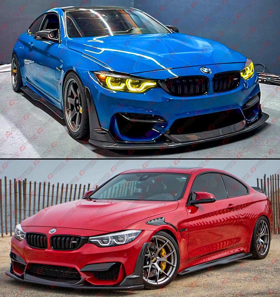 Real Carbon Fiber Front Bumper Lip Splitter For BMW F80 M3 / F82 F83 M4 2015-2019
