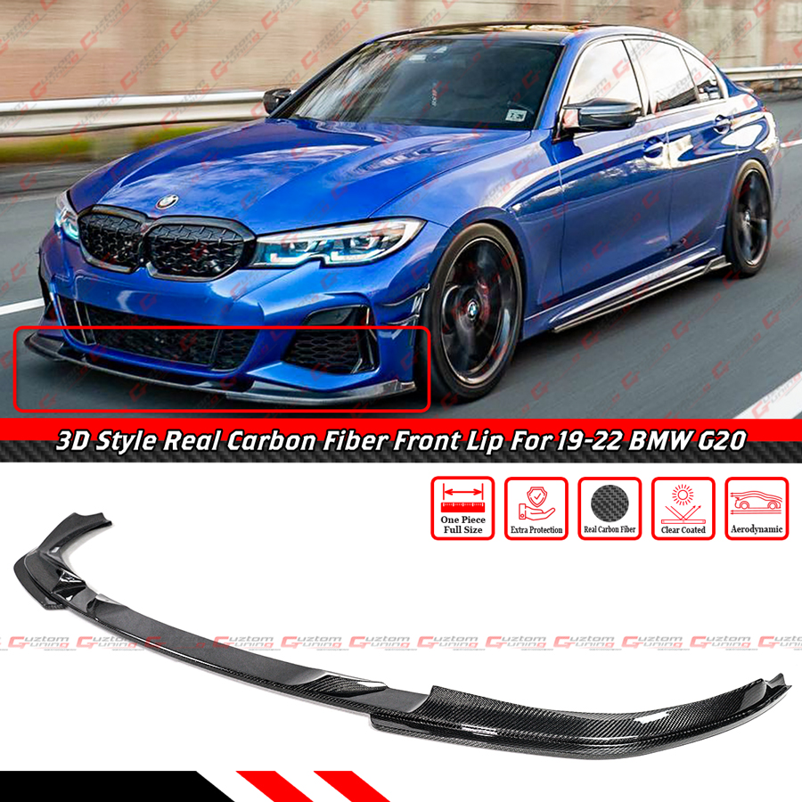 FOR 2019-2022 BMW G20 M340i 330i 3D STYLE CARBON FIBER FRONT