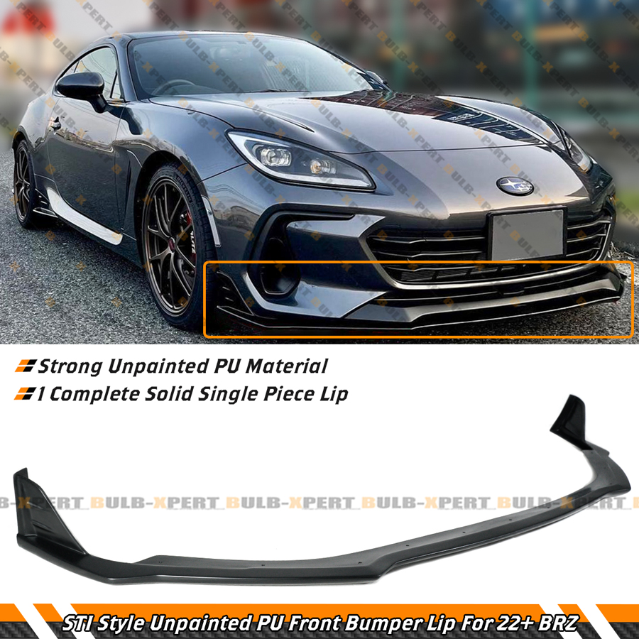 For 2022-2025 Subaru BRZ ZD8 JDM STI Style PU Front Bumper Lip