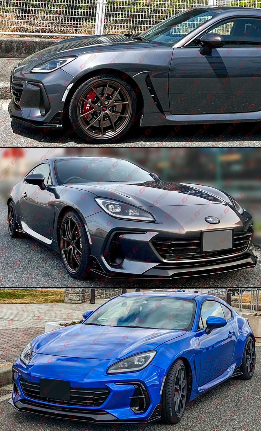 For 2022-2025 Subaru BRZ ZD8 JDM STI Style PU Front Bumper Lip