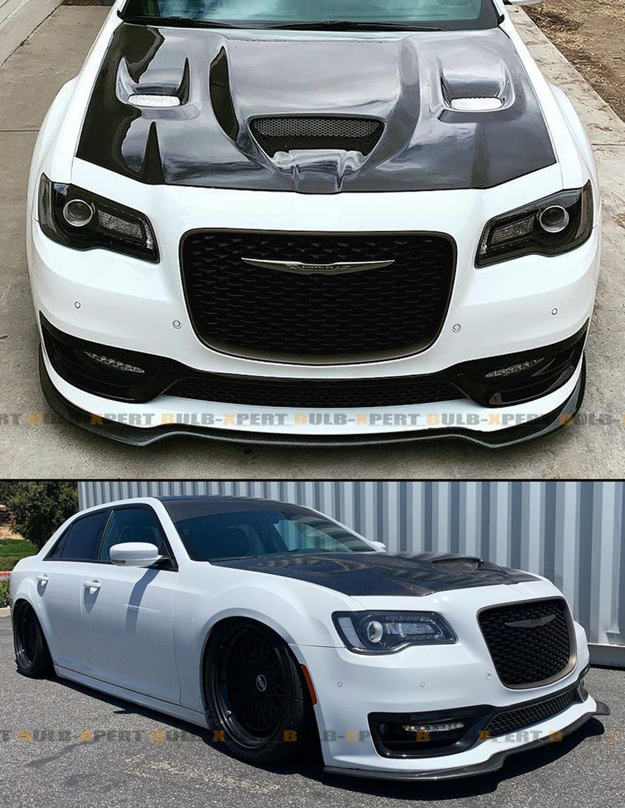 Fits 15-23 Chrysler 300 C SRT Style Front Bumper + Aluminum Red Eye