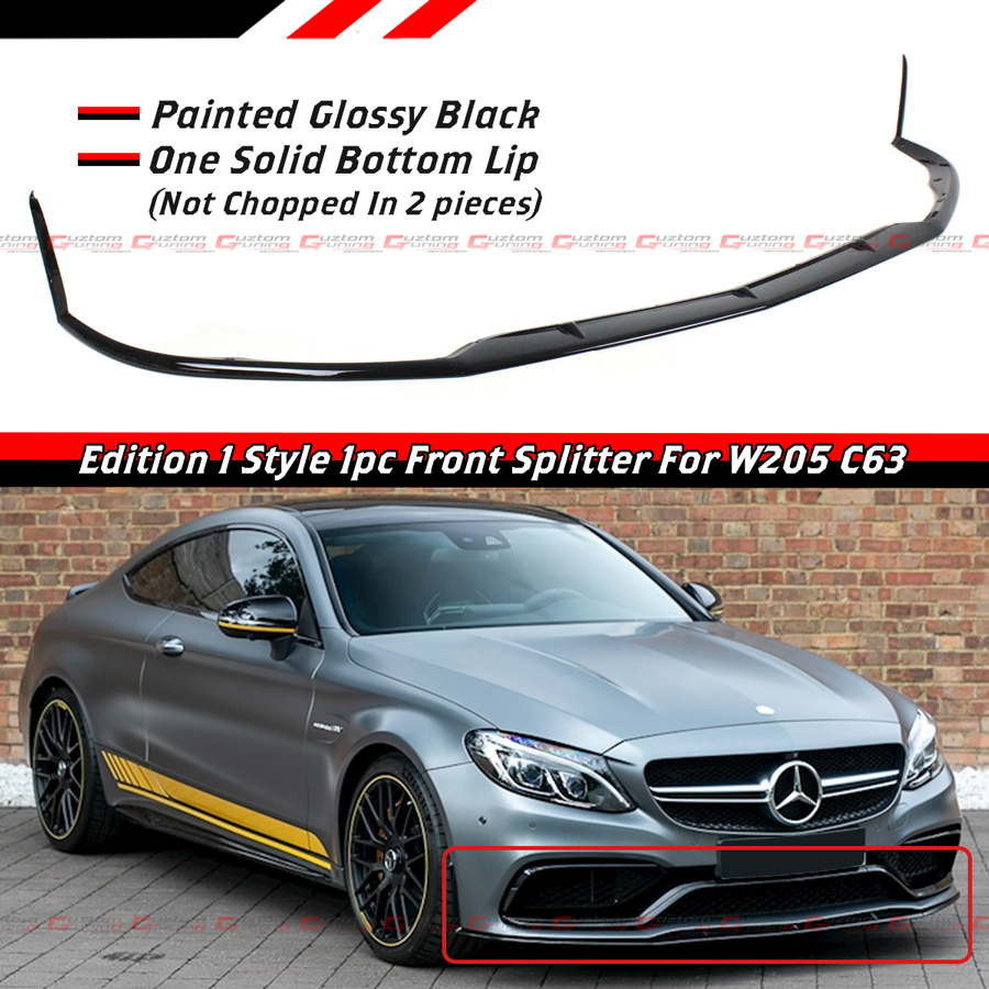 希少w205 AMG C63S Edition1正規品グロスブラックスポイラー FOR 15-21 MERCEDES BENZ W205 C63 AMG GLOSS BLK EDITION 1 STYLE