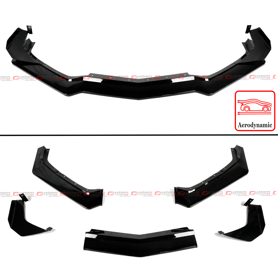 Buy CHIESMA,Front Bumper Lip Compatible With 2014-2019 Chevy Corvette C7 Z06,ABS Matte Black Stingray Stage 2 Chin Splitter Bodykit Front Spoiler Splitter