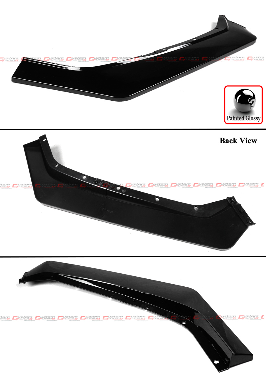 For 20-25 Corvette C8 Z51 Z07 Style Gloss Black Front Bumper Lip