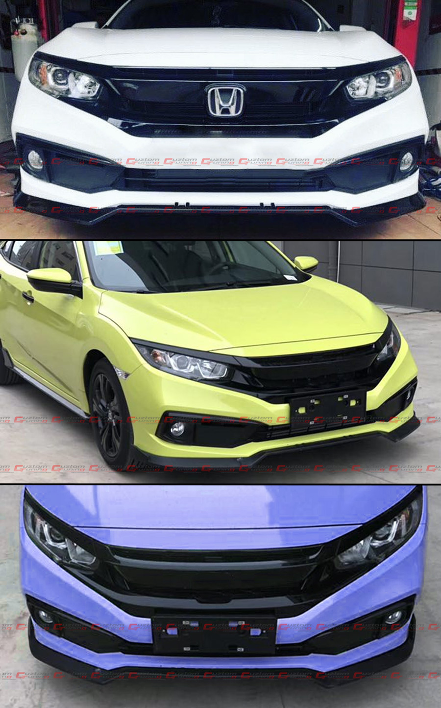 YACHN Auto-Frontlippe Für Honda Civic 2016–2019 Auto Front