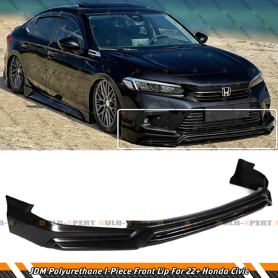 JDM MC Style Front Bumper Lip Splitter Kit For 2022-2024 Honda Civic | Blue/Black
