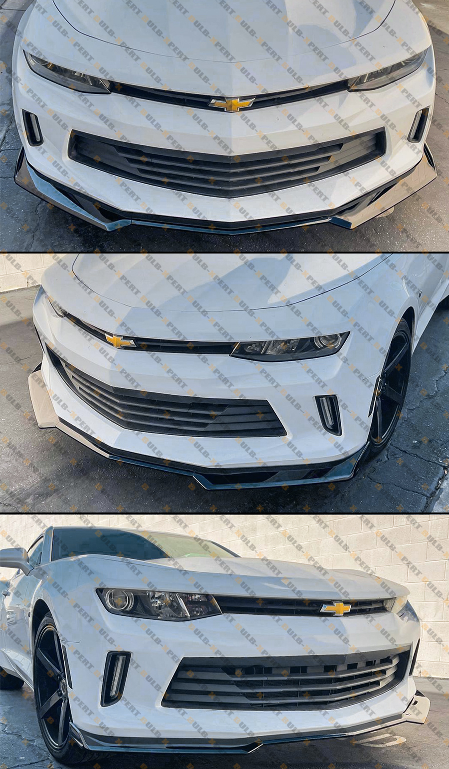 thumbnail image 2 of Matte Black Front Bumper Lip Splitter For 2016-2024 Chevy Camaro LT LS RS SS (GOGREB000004071) 2 of 5