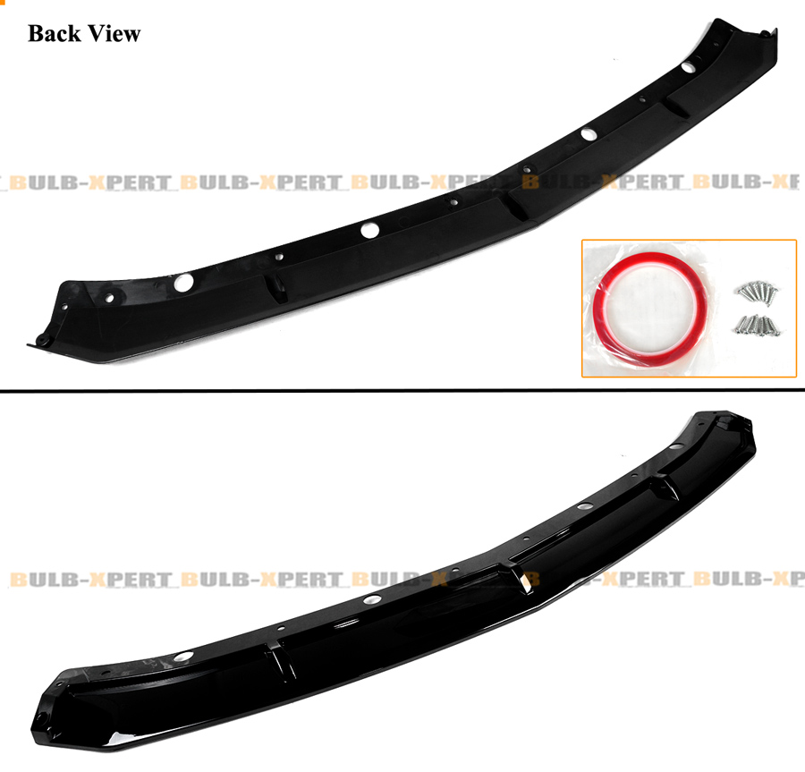 thumbnail image 2 of 3-Piece Gloss Black Front Bumper Lip Spoiler Splitter For 2020-2025 Cadillac CT4 V-Style – Adhesive/Screw Mount 2 of 6