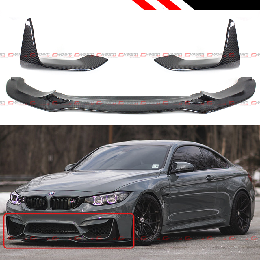 For Bmw M M Psm Style Carbon Fiber Front Bumper Lip Side