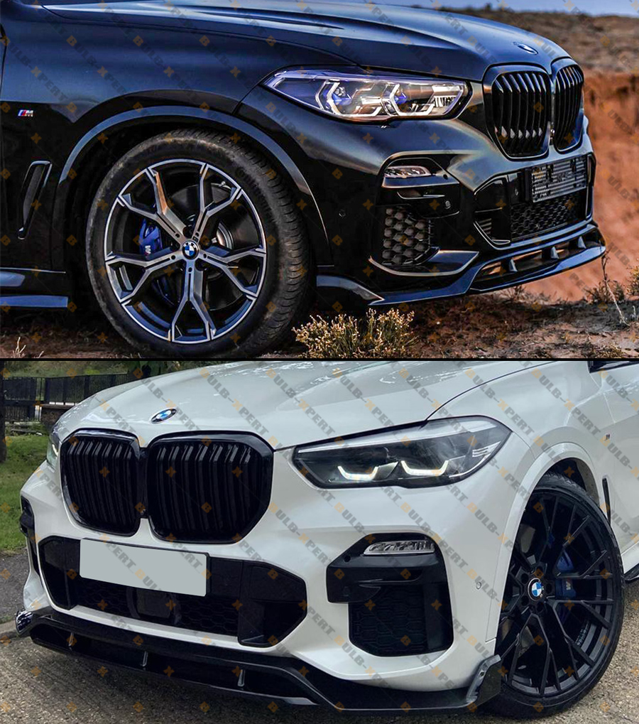 Für BMW X5 G05 M Sport 2019-2023 2021 Front Stoßstange Spoiler Lippe Schwarz Neu