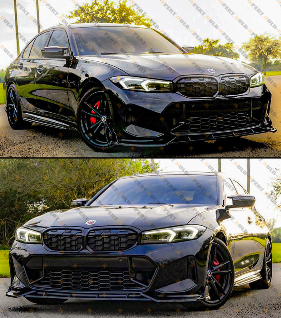 GearUp Glossy Black Front Bumper Lip For BMW G20 3-Series (2023-2024 M-Sport Models) - View #9