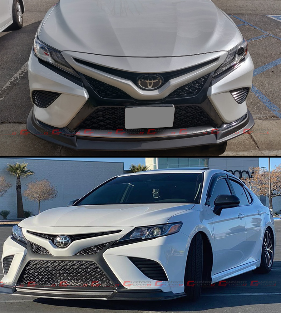 CTM Design Matte Black Front Bumper Lip Splitter For 2021-2024 Toyota Camry SE XSE – 1pc GT Style