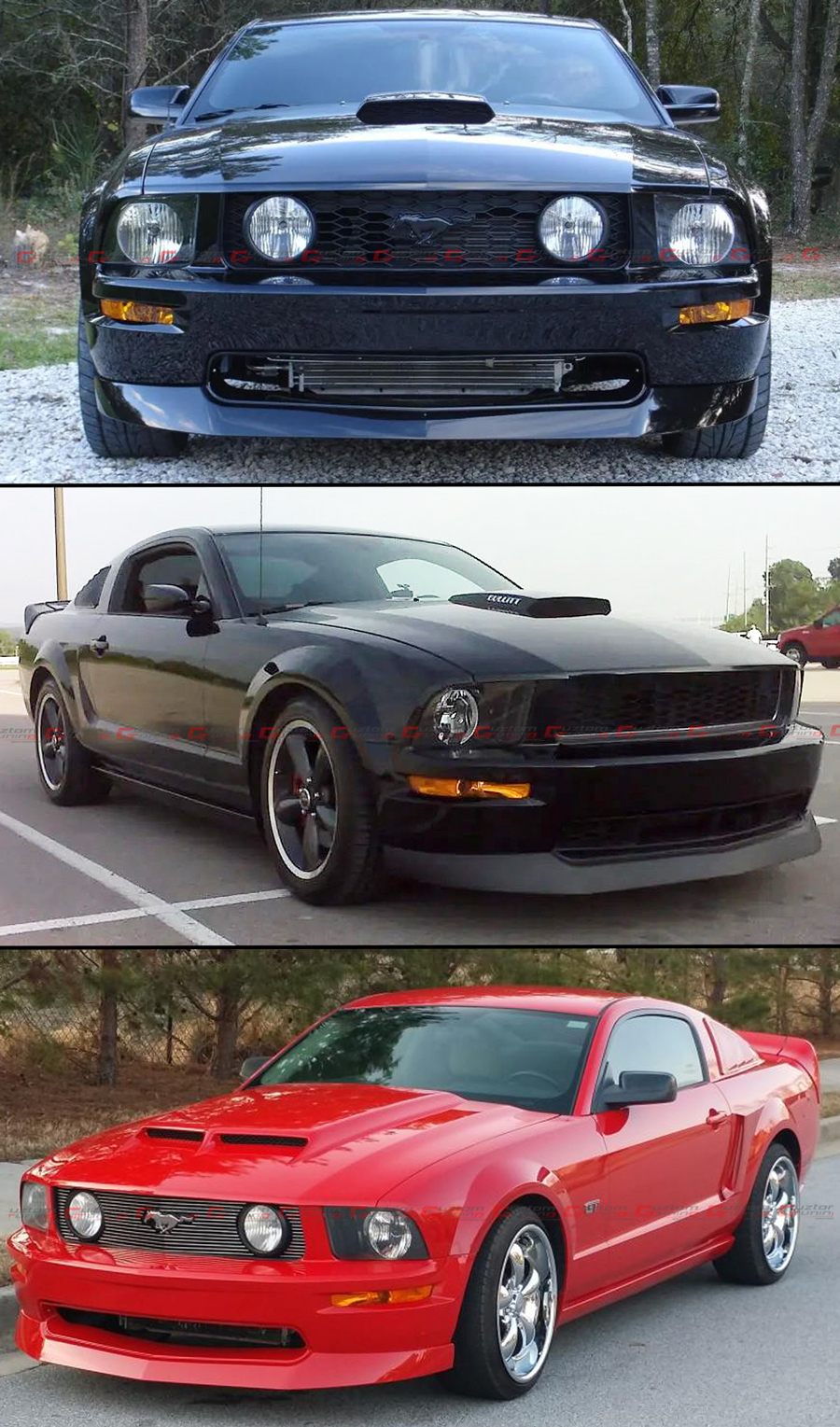 FOR 20052009 FORD MUSTANG GT V8 FRONT BUMPER LIP CHIN SPOILER SPLITTER